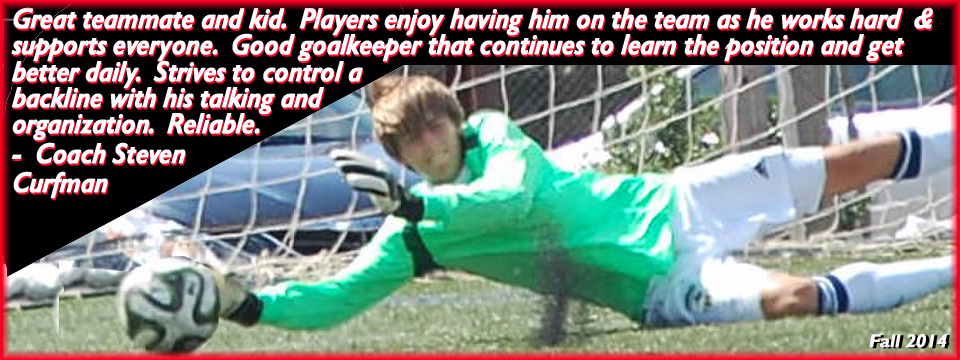 IT FACTOR - INTANGIBLES IT FACTOR - INTANGIBLES: Tommy Biggs Soccer Goal Keeper